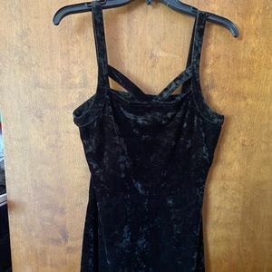 Black velvet dress